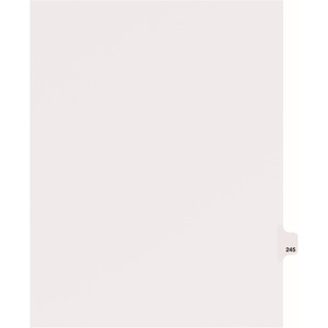 Avery Individual Side Tab Legal Exhibit Dividers - 1 x Divider Printed Exhibit 245 - 8.5" x 11" - 25 / Pack - White Divider