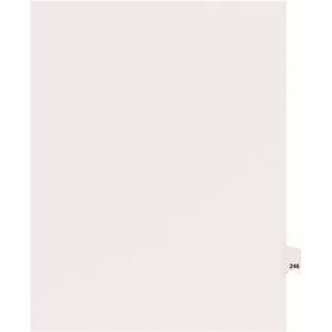 Avery Individual Side Tab Legal Exhibit Dividers - Printed Exhibit 246 - 8.5" x 11" - 25 / Pack - White Divider