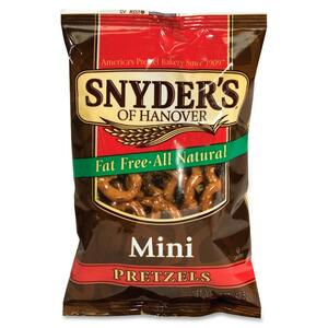 Advantus Snyder Mini Pretzel - Fat Free - Salty - 30 / Box