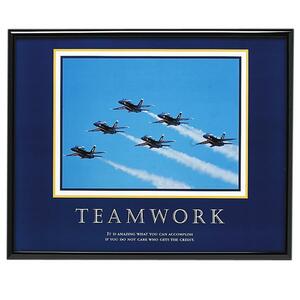 Advantus Teamwork Framed Print - 30" Width x 24" Height