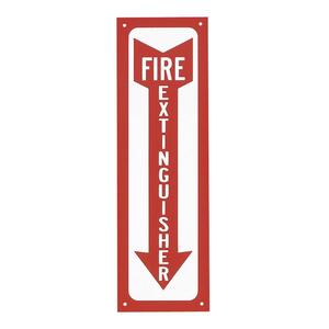 Advantus OSHA Fire Extinguisher Sign - "Fire Extinguisher" Preprinted - 4" x 13" - Red, White