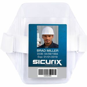 Baumgartens Heavy-Duty Arm Badge Holder - Vinyl - Clear
