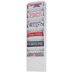 Buddy 11 Pockets Display Rack - 36.37" x 9.75" x 4" - 11 Pocket(s) - Steel - Putty