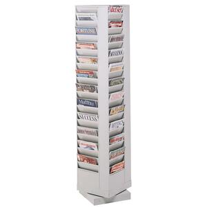 Buddy 92 Pockets Roto Display Rack - 92 Pocket(s) - Steel - Putty
