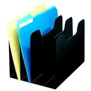 Buddy Classic 4 Pocket Vertical Separator - 7.25" x 8" x 10.75" - 4 Pocket(s) - Steel - Black