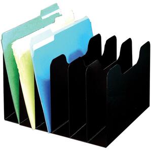 Buddy Classic 6 Pocket Vertical Separator - 7.25" x 11.75" x 10.75" - 6 Pocket(s) - Steel - Black