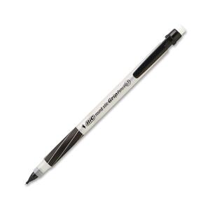 BIC Round Stic Grip Pencil - #2 Pencil Grade - 0.7 mm Lead Size - Black Barrel - 1 Dozen