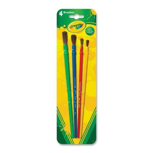Crayola Crayola 4-Piece Art & Craft Brushes - 4 Brush(es) - Plastic Handle - Assorted