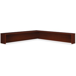 Bush Series C Reception L-Hutch - 77" Width x 71" Depth x 14" Height - Pressboard - Mahogany