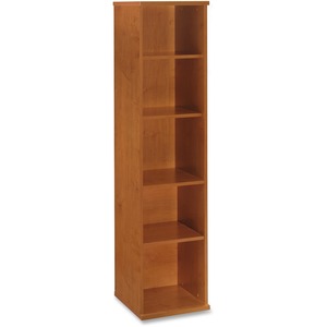 Bush Series C Open Single Bookcase - 18" Width x 15.35" Depth x 73" Height - Wood - Natural Cherry