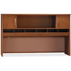 Bush Series C Hutch - 71" Width x 15.35" Depth x 43" Height - 2 Door - Pressboard - Natural Cherry