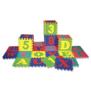 ChenilleKraft WonderFoam Letters and Numbers Puzzle Mat - Alphabet, Number - 36 Pieces