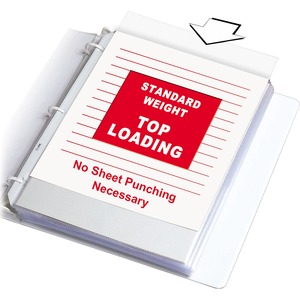 C-line Polypropylene Top Loading Sheet Protector - For Ring Binder - Letter 8.5" x 11" - Polypropylene - 50 / Box - Non-glare