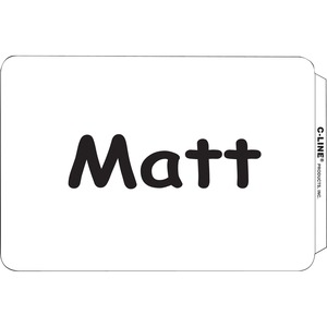 C-line Printer Name Badge - 3.37" Width x 2.3" Length - 8/Sheet - 200 / Box - White