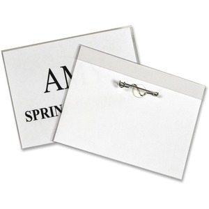 C-line Pin Style Name Badge Holder Kit - Vinyl - Clear