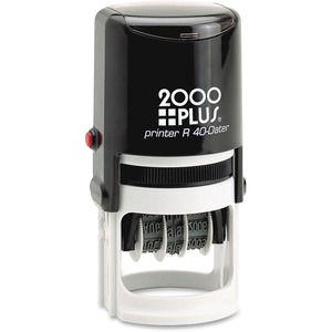COSCO D-I-Y Set Self-Inking Stamp - 1.62" Diameter - Blue, Red