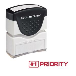 COSCO Pre-Inked PRIORITY Message Stamp - Red