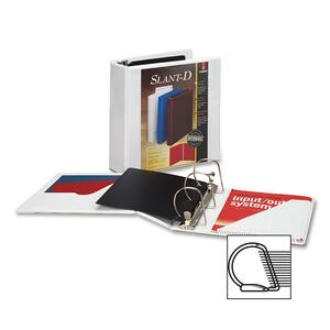 Cardinal ClearVue Slant-D Presentation Binder - Letter - 8.5" x 11" - 375 Sheet x 2" Capacity - 1 Each - White