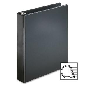 Cardinal Slant-D Ring Binder With Label Holder - Letter - 8.5" x 11" - 1.5" Capacity - 1 Each - Black