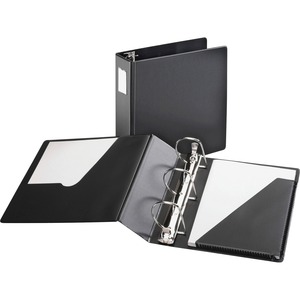 Cardinal Slant-D Ring Binder With Label Holder - Letter - 8.5" x 11" - 480 Sheet x 3" Capacity - 1 Each - Black