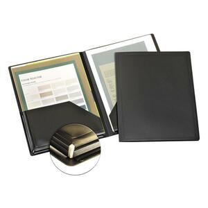 Cardinal Expanding Two-Pocket Portfolio - Letter - 8.5" x 11" - 1" Expansion - 200 Sheet - 6 / Pack - Black