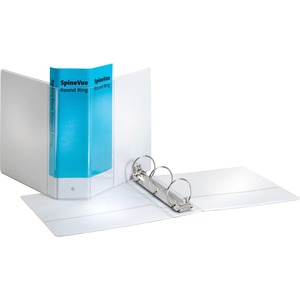 Cardinal SpineVue Ring Binder - Letter - 8.5" x 11" - 480 Sheet x 3" Capacity - 1 Each - White