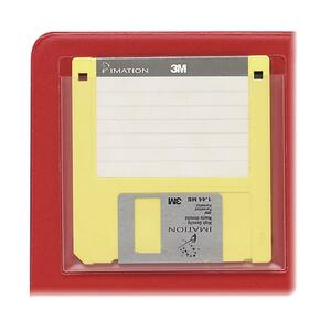 Cardinal HOLDit Data Disk Pocket - 1 Diskette Capacity - 3.5" x 3.5" - Vinyl - 10 / Bag - Clear