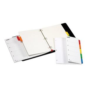 Cardinal OneStep More Numbered Index System - 5 x Divider - 5 x Tab Printed 1-5 - 8.5" x 11" - 1 Set - Multicolor Tab