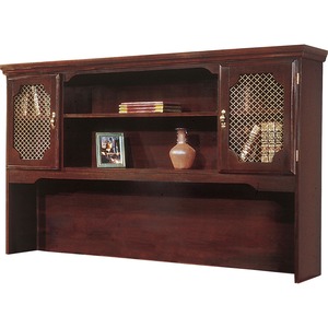 DMi Governor Overhead Hutch for Credenza - 66" Width x 13" Depth x 46" Height - Pressboard - Mahogany