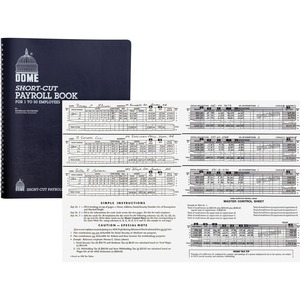 Dome Publishing Short-Cut Payroll Book - Wire Bound - 11.25" x 8.75" Sheet Size - 1Each
