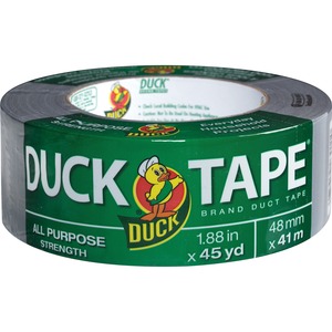 Duck Duck All Purpose Tape - 1.88" Width x 45yd Length - 3" Core - Cloth - 1 Roll - Silver