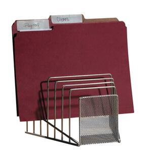 Rolodex Metal Mesh Step Sorter - 6.25" x 9.25" x 7.75" - Pewter