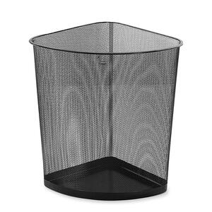 Rolodex Mesh Corner Wastebasket - 17L Capacity - Black