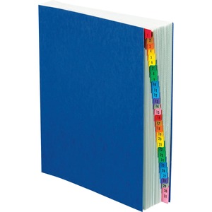 Oxford Daily Desk File Sorter - 30 x Tab Printed 1-30 - 30 Tab(s)/Set - 1 Each - Black, Blue Divider - Multicolor Tab