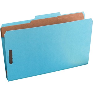 Oxford PressGuard Classification Folder - Legal - 8.5" x 14" - 2/5 Tab Cut - 2 Divider - 2" Expansion - 2 Fastener - 2" Capacity - 1 Each - 20pt. - Light Blue