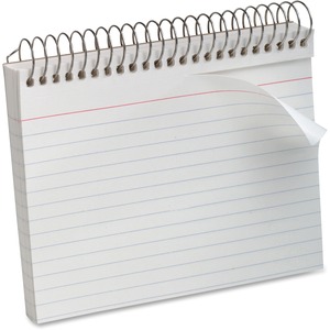 Esselte Spiral Bound Index Card - 5" x 8" - 1 x Card - White
