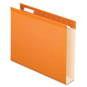 Esselte Pendaflex Colored Box Bottom Hanging Folder - Letter - 8.5" x 11" - 2" Capacity - 25 / Box - Orange