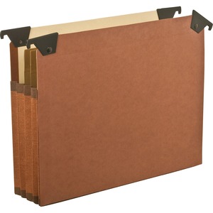 Esselte Expanding File Pocket with Swing Hooks - Letter - 8.5" x 11" - 3 Divider - 3.5" Expansion - 5 / Box