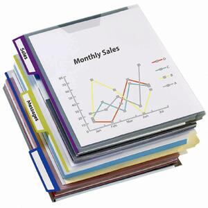 Esselte Pendaflex Pilesmart View Folder With Write-on-Tabs - Letter - 8.5" x 11" - 1/3 Tab Cut - 75 Sheet - 6 / Pack