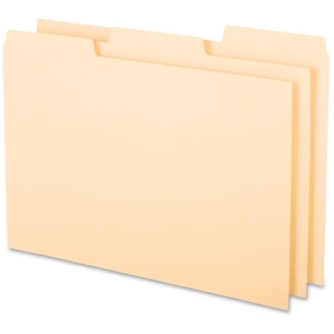 Esselte 1/3 Cut Blank Tab Index Card Guide - Blank - 3 Tab(s)/Set - 5" x 8" - 100 / Box - Buff Divider