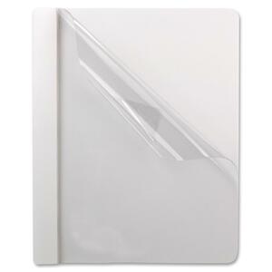 Esselte Deluxe Clear Front Report Cover - Letter - 8.5" x 11" - 0.5" Capacity - 25 / Box - White