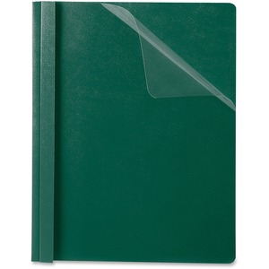 Esselte Deluxe Clear Front Report Cover - Letter - 8.5" x 11" - 0.5" Capacity - 25 / Box - Dark Green
