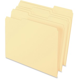 Esselte Pendaflex Archival Quality File Folder - Letter - 8.5" x 11" - 1/3 Tab Cut - 100 / Box - Manila
