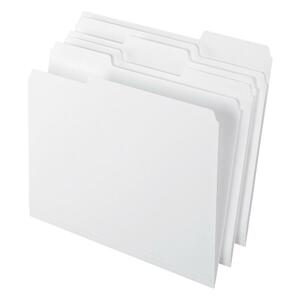 Esselte Pendaflex Archival Quality File Folder - Letter - 8.5" x 11" - 1/3 Tab Cut - 100 / Box - White