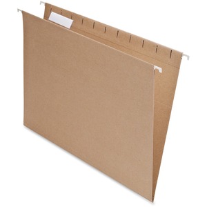 Esselte Earthwise Hanging Folder - Letter - 8.5" x 11" - 1/5 Tab Cut - 25 / Box - Natural