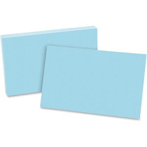 Esselte Colored Blank Index Card - 5" x 8" - 100 / Pack - Blue