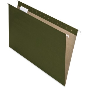 Esselte Earthwise Hanging Folder - 0.5" Expansion - 1/5 Cut Tab - 8.5" x 14" - Legal - 25 / Box - Green