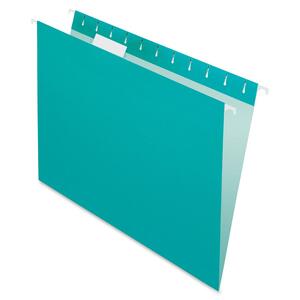 Esselte Pendaflex Essentials Hanging Folder - Letter - 8.5" x 11" - 1/5 Tab Cut - 25 / Box - Aqua
