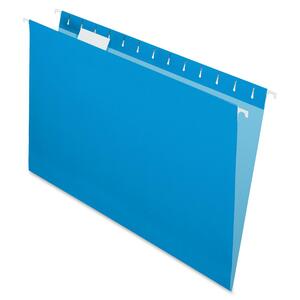 Esselte Hanging Folder - Legal - 8.5" x 14" - 1/5 Tab Cut - 25 / Box - Blue