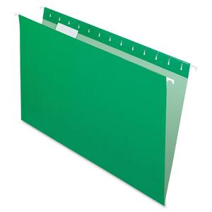 Esselte Hanging Folder - Legal - 8.5" x 14" - 1/5 Tab Cut - 25 / Box - Bright Green